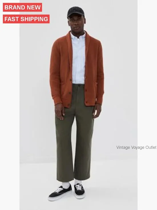 Heavyweight Cotton Cardigan with Shawl Collar and Pockets - Picture 5 of 6